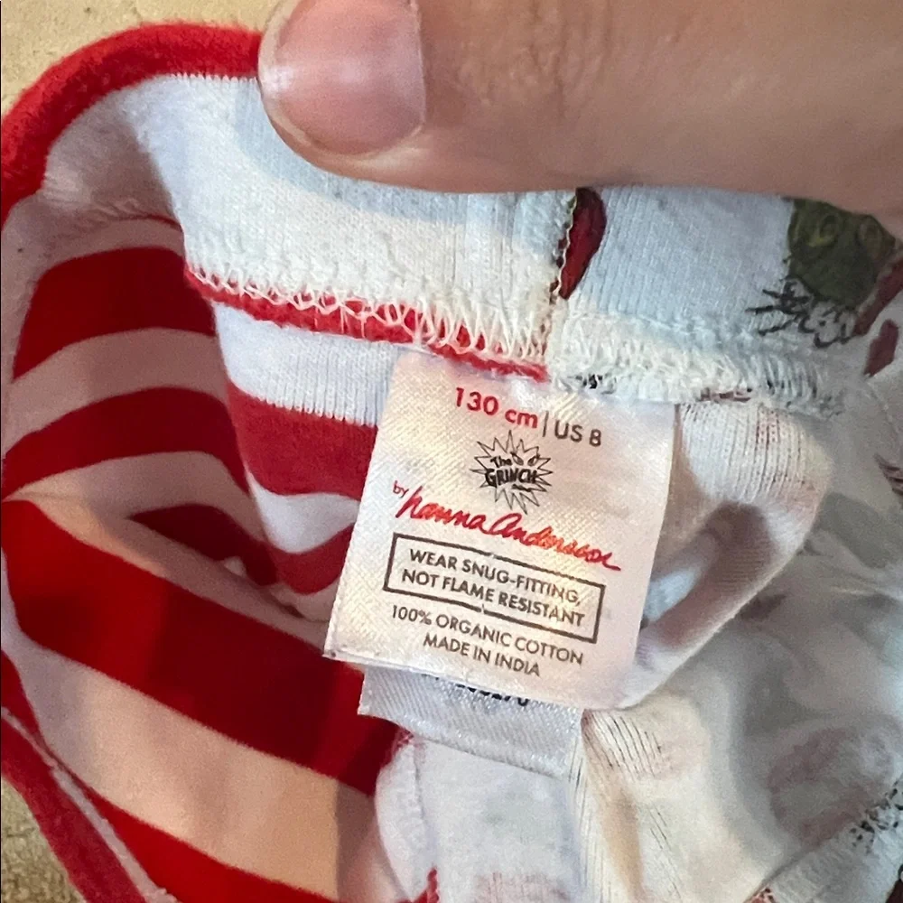 Hanna Andersson Dr. Seuss Grinch Long John Pajama Set Grinch Mix It Up Size 8